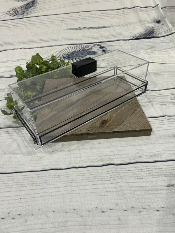 Acrylic dessert tray and cover