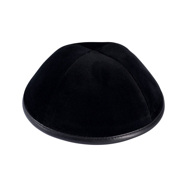 Black Velvet with Leather Rim Ikippah