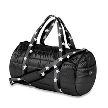 Black Puffer Duffle Grey/Black Split Star Straps