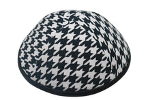 Black and White Houndstooth with Leather Rim Ikippah