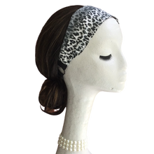 Black and Gray Leopard Headband