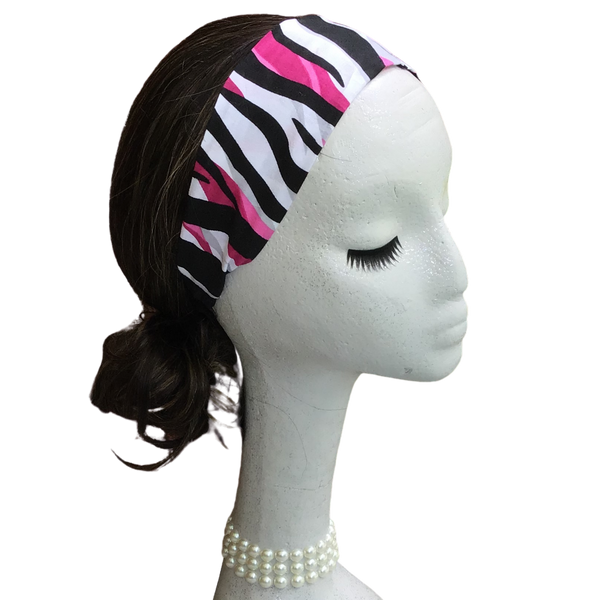 Pink Zebra Headband
