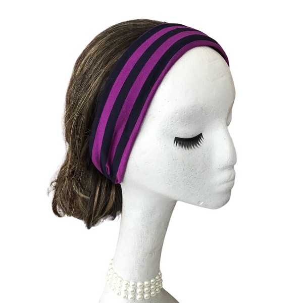 Purple and Navy Stripe Headband