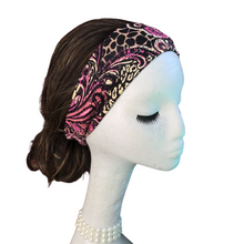 Pink and Cream Paisley Headband