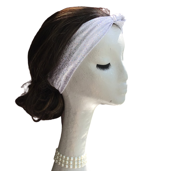 White Holographic Splatter Headband