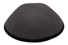 Gray Linen with Black Rim Ikippah