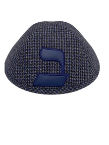 Black and Navy Houndstooth Ikippah